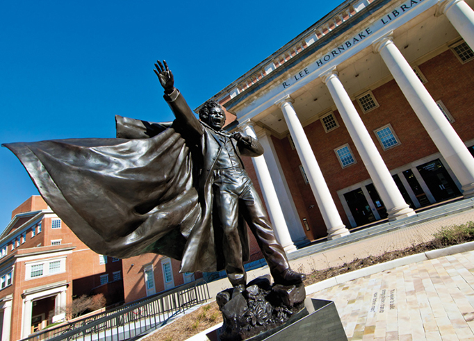 The Frederick Douglass statue located in Hornbake Plaza